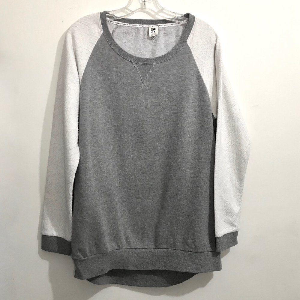 Roxy Sweatshirt with Jacquard Sleeves Sz L
